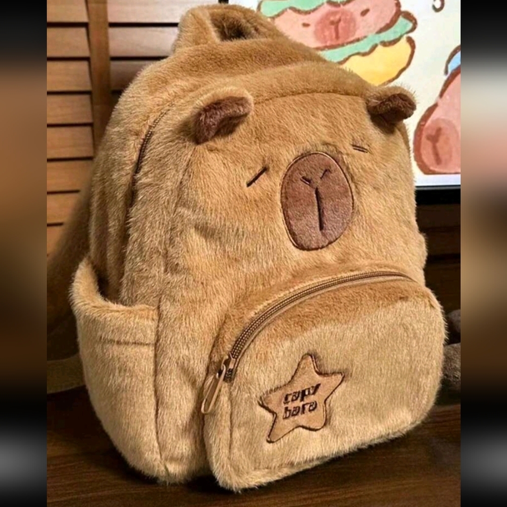 Cute Cabybara Plush Backpack